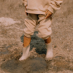 Сапоги резиновые Mrs. Ertha "Taupe", макиато